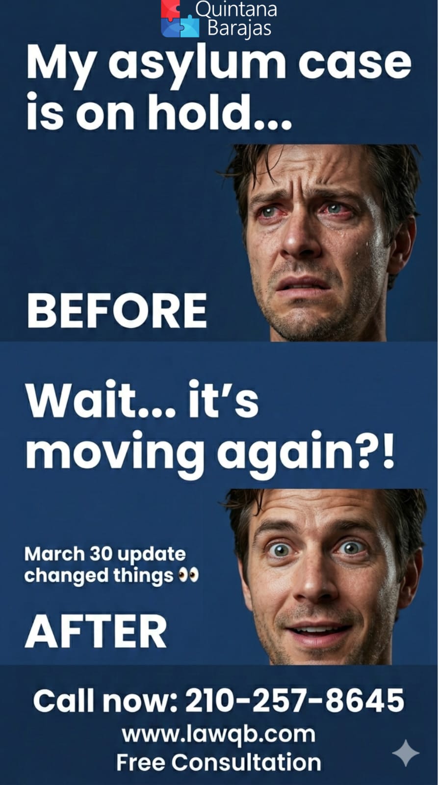 Asylum case — before / after